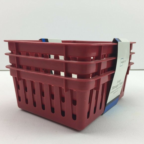 Mainstays Storage Trays 3 Pack Shelf Drawer Desk Organizer Container - Picture 4 of 8